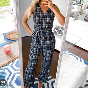 NEW with tags J. McLaughlin Holland Jumpsuit in Black and White Tweed Size 10